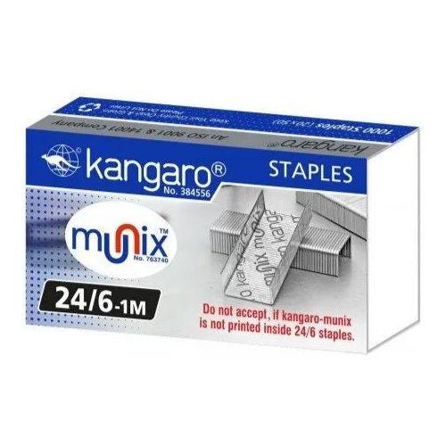 Kangaro Stapler Pins 24/6 No - Pack of 20 Boxes | High-Quality Staples