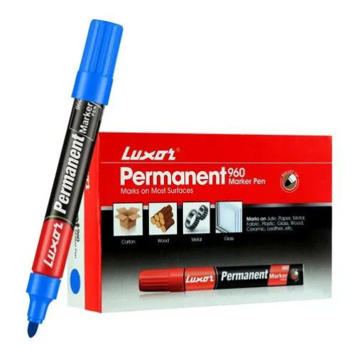 Luxor 1222 Refillable Permanent Marker (Box of 10) | Versatile Writing Tool