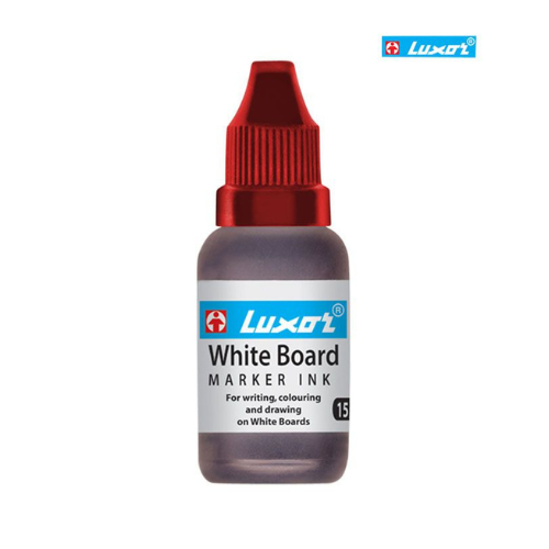 Luxor Whiteboard Marker Ink, 15 ml, Black (Pack of 10) | Refill Solution