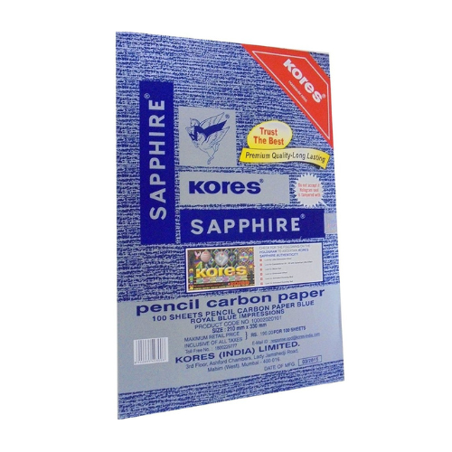 Kores Sapphire Carbon Paper F/S Size 100 Sheets, Pack of 1