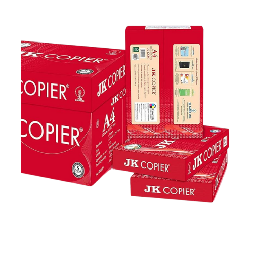 JK Copier Paper A4 - 75 GSM, 2500 Sheets (Pack of 5 Reams)