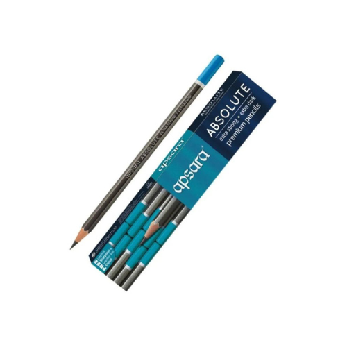 Apsara Absolute Extra Dark Pencils -Pack of 10 (100 Pencils)