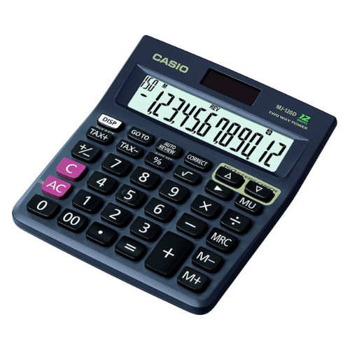 Casio MJ-120D Check and Correct Desktop Calculator with Tax Keys Pack of 1