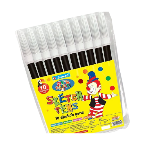 Luxor Sketch Pen Pack of 50 - Bold & Smooth Lines for Art and Design