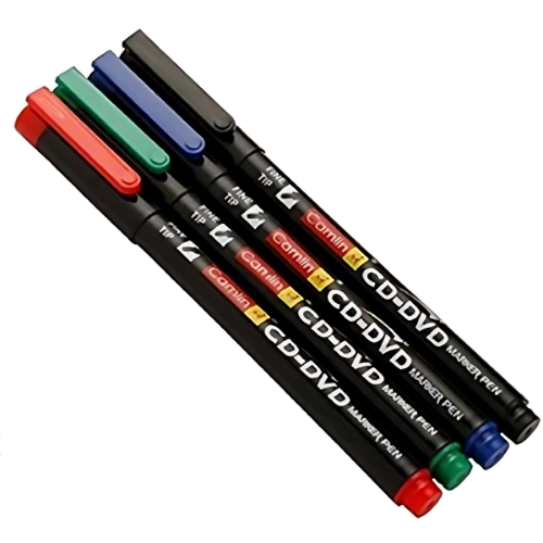 Camlin CD-DVD Marker Pen Pack of 10 - Precision Markers for Discs