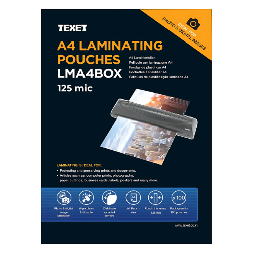 Transparent Lamination Thermal Sheet A4 Size 125 Micron Pack of 100 Sheets