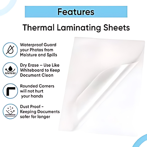 Transparent Lamination Thermal Sheet A4 Size 125 Micron Pack of 100 Sheets