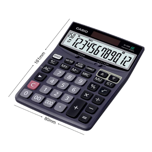 DJ-120D Casio Calculator - 150 Steps Check and Correct Large Display and Keypad Calculator (12 Digit)