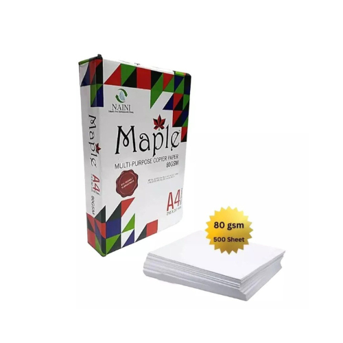 Pack of 5 Reams Maple 80 Gsm A4 Paper|High-Quality Printing