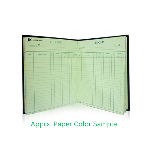 JK Ledger Paper FS Size 90 GSM 500 Sheets - 1 Ream (Green Ledger)