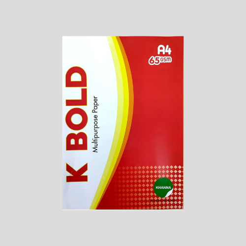 K Bold 65 GSM A4 Size Paper - Eco & Budget-Friendly Pack of 10 Reams