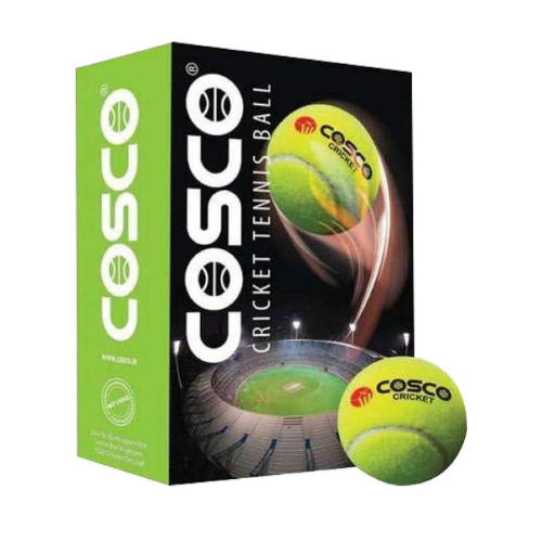 Cosco Cricket Tennis Ball Pack of 6 - Faster, Heavier & High Bounce