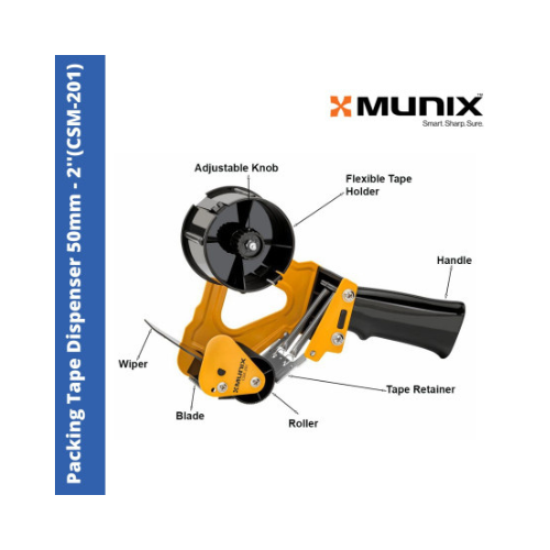 Munix Heavy Duty Tape Dispenser – 2″ / 50 mm