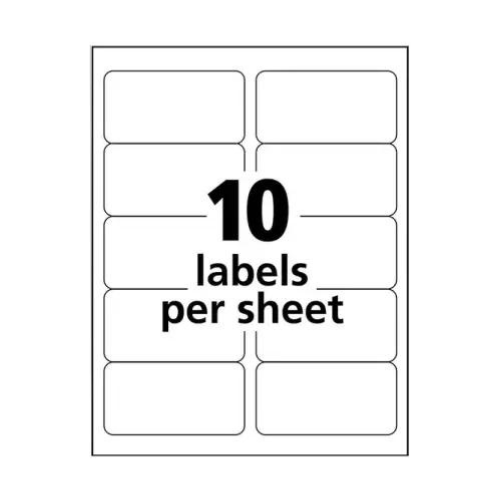 Oddy A4 Paper Label Stickers 10 Labels per Sheet Pack of 100 Sheets