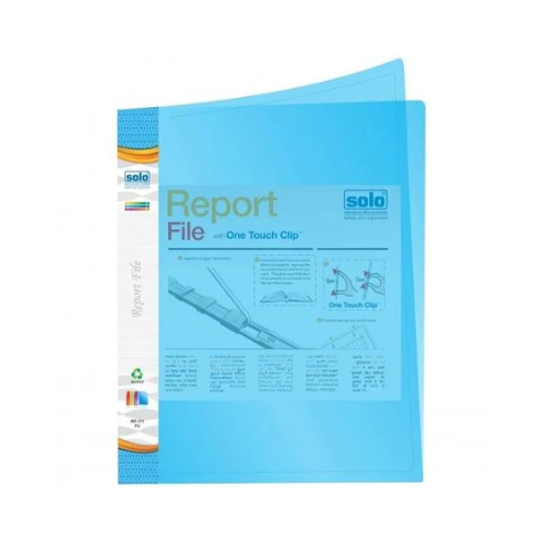 A4 Size Transparent Report File Folder with Plastic Clip Pack of 10