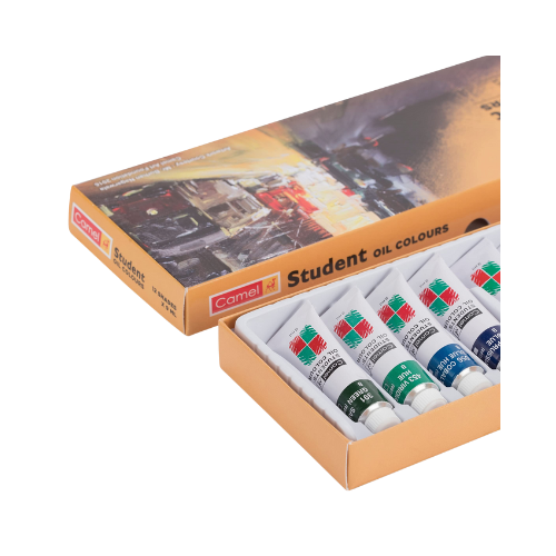 Camel Student Oil Color Box 20ml Tubes, 12 Shades