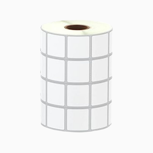 Barcode Label Stickers 25mmx25mmx4-UP (Roll of 5000 Stickers) High-Quality Label