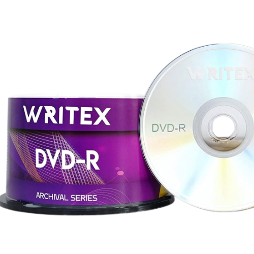 Writex DVD-R Pack of 50 | 16X Speed, 4.7GB, 120Min – High-Quality Writable Discs