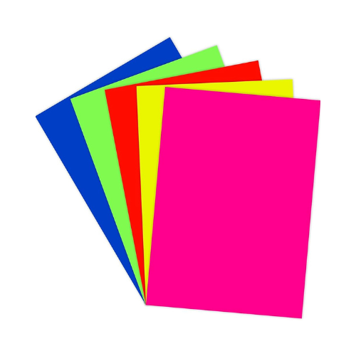 Fluorescent A4 Neon Sheets - 18 Sheets Pack | Bright & Vibrant Colors