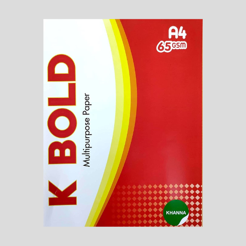 K Bold 65 GSM A4 Size Paper - Eco & Budget-Friendly Pack of 10 Reams