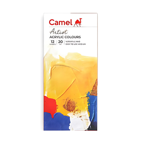 Camel Artist Acrylic Colours - 12 Shades, 20ml Tubes