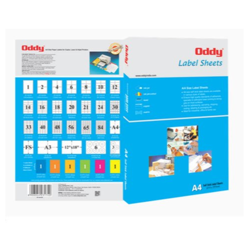 Oddy A4 Paper Label Stickers – 2 Labels per Sheet | Pack of 100 Sheets