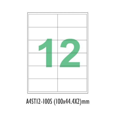 Oddy A4 Paper Label Stickers – 12 Labels per Sheet | Pack of 100 Sheets