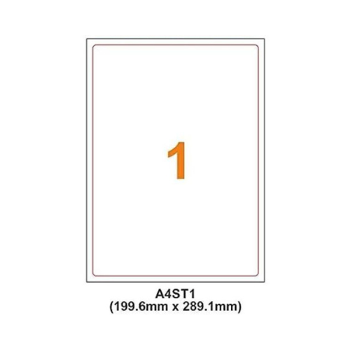 Lotus A4 ST1 Labels – Full Sheet Labels – 100 Sheets Pack – 100 Labels
