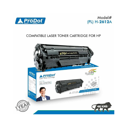 Prodot Printer Cartridge for HP 12A | High Yield Toner | Pack of 1