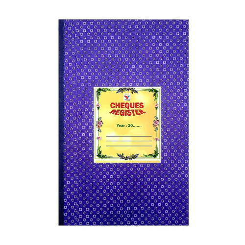 Cheque Register | 2 Quire 100 Sheets | Hard Bound Ledger Book