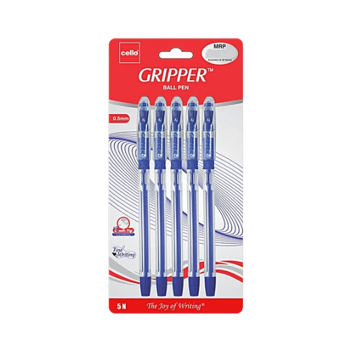 Cello Gripper Ball Pen | Pack of 25 | Smooth Writing | Soft Grip | Quick Dry Ink
