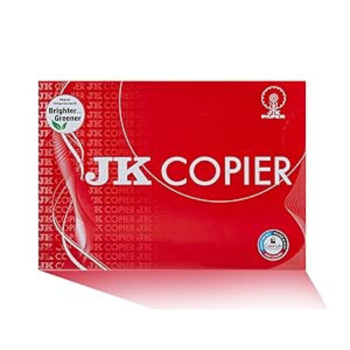 JK Copier Paper A4 | 75 GSM | Pack of 5 | 2500 Sheets | Jam-Free Printing