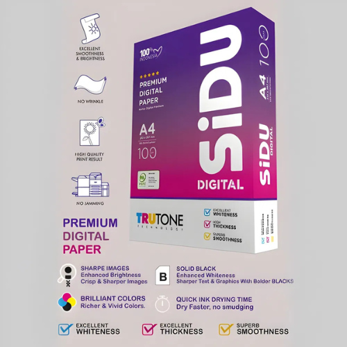 Sidu Premium A4 Paper 100 GSM | Pack of 4 Reams | Smooth Surface