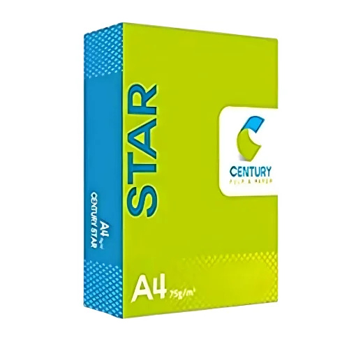 Century Star Copier Paper A4 - 75 GSM, 1000 Sheets (Set of 2 Reams)