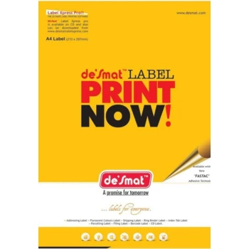 Desmat ST2 Label Per Sheet A4 Self-Adhesive Paper (100 Sheets)