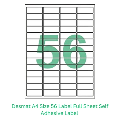 Desmat A4 Size Paper Labels 56 Labels Per Sheet (Pack Of 100 Sheets)