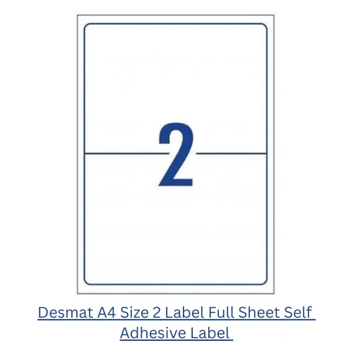 DESMAT ST 2 Label Per Sheet A4 Self-adhesive Paper (100 Sheets)